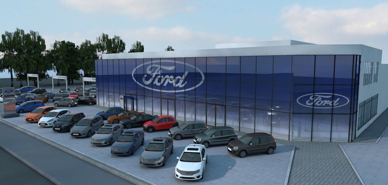 3D Architekturvisualisierung Ford Store